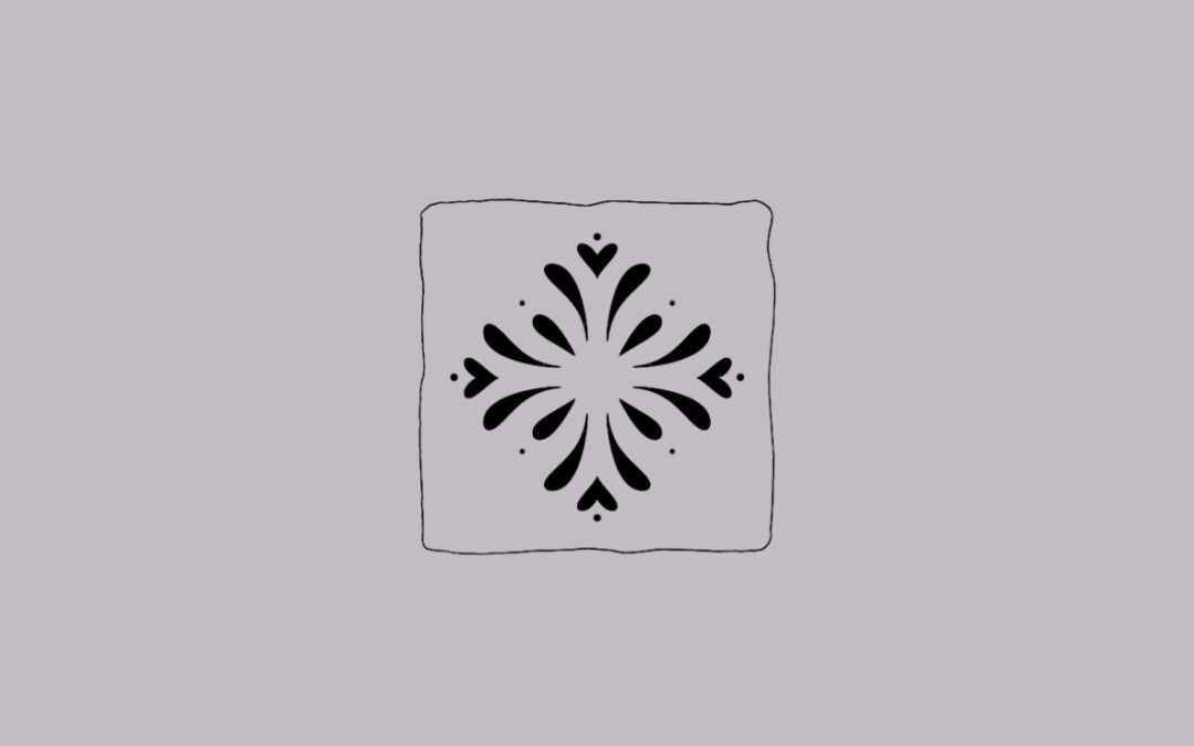Small ornamental flash tattoo design of a tile