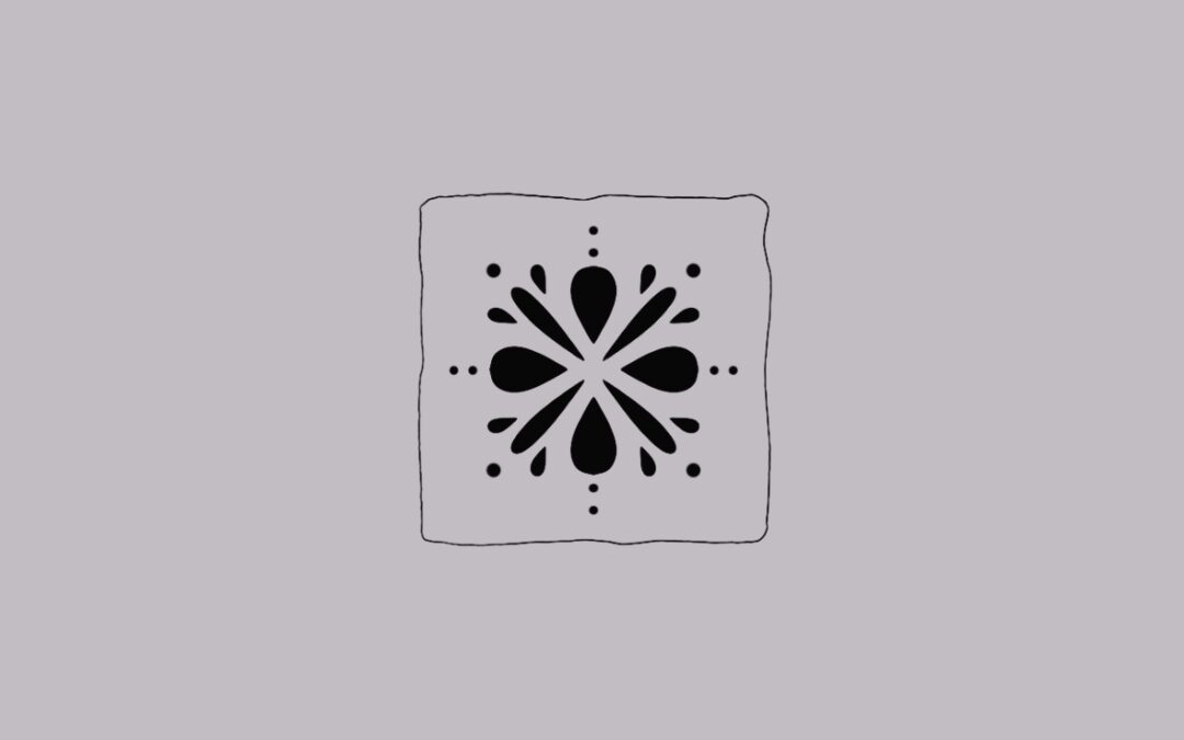 Small ornamental flash tattoo design of a tile